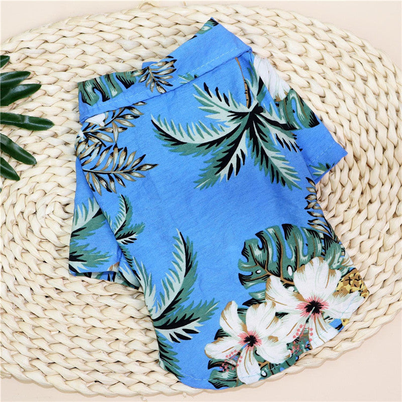 Hawaiian Teddy Small Dog Dog Shirt Cloth Cat Clothes