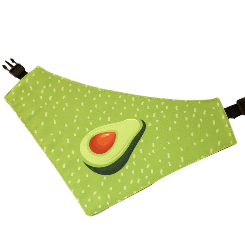 Handmade Summer Refreshing Avocado Pet Scarf Triangle Scarf Universal For Dogs And Cats