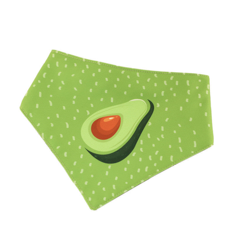 Handmade Summer Refreshing Avocado Pet Scarf Triangle Scarf Universal For Dogs And Cats