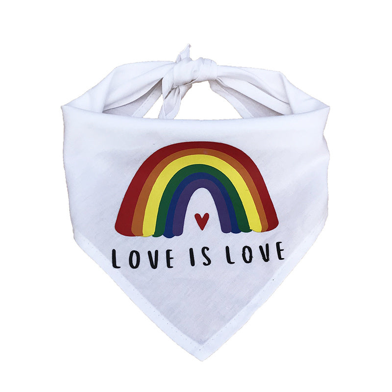 Pet Rainbow Triangle Scarf Dog Saliva Towel