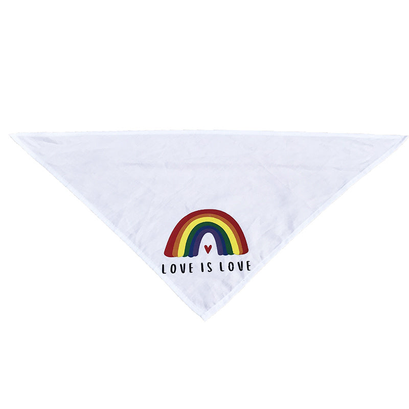 Pet Rainbow Triangle Scarf Dog Saliva Towel