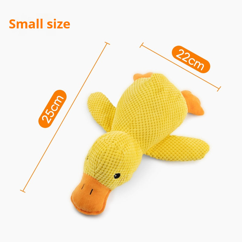 Pet Plush Toy Dog Calming Duck Stuffed Duck Toys Chew Toy Squeaky For Puppy Pet Teeth Cleaning Chew Pillow Toy Pet Supplies